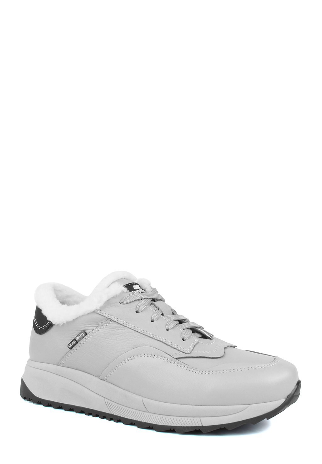 Женские кроссовки Step Borg, серый, черный, из натуральной кожи