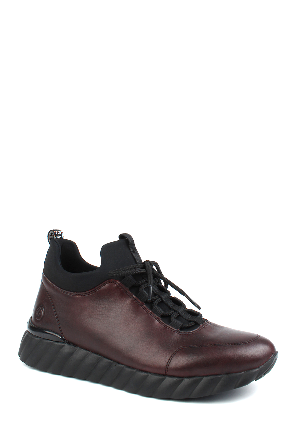Женские кроссовки Remonte, бордовый, черный, из натуральной кожи