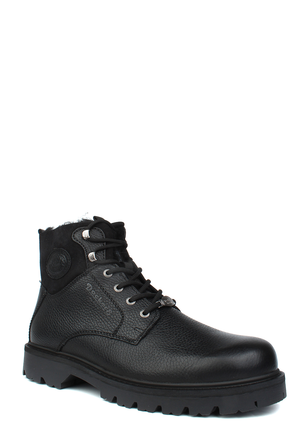 Мужские ботинки Dockers, черный, из натуральной кожи
