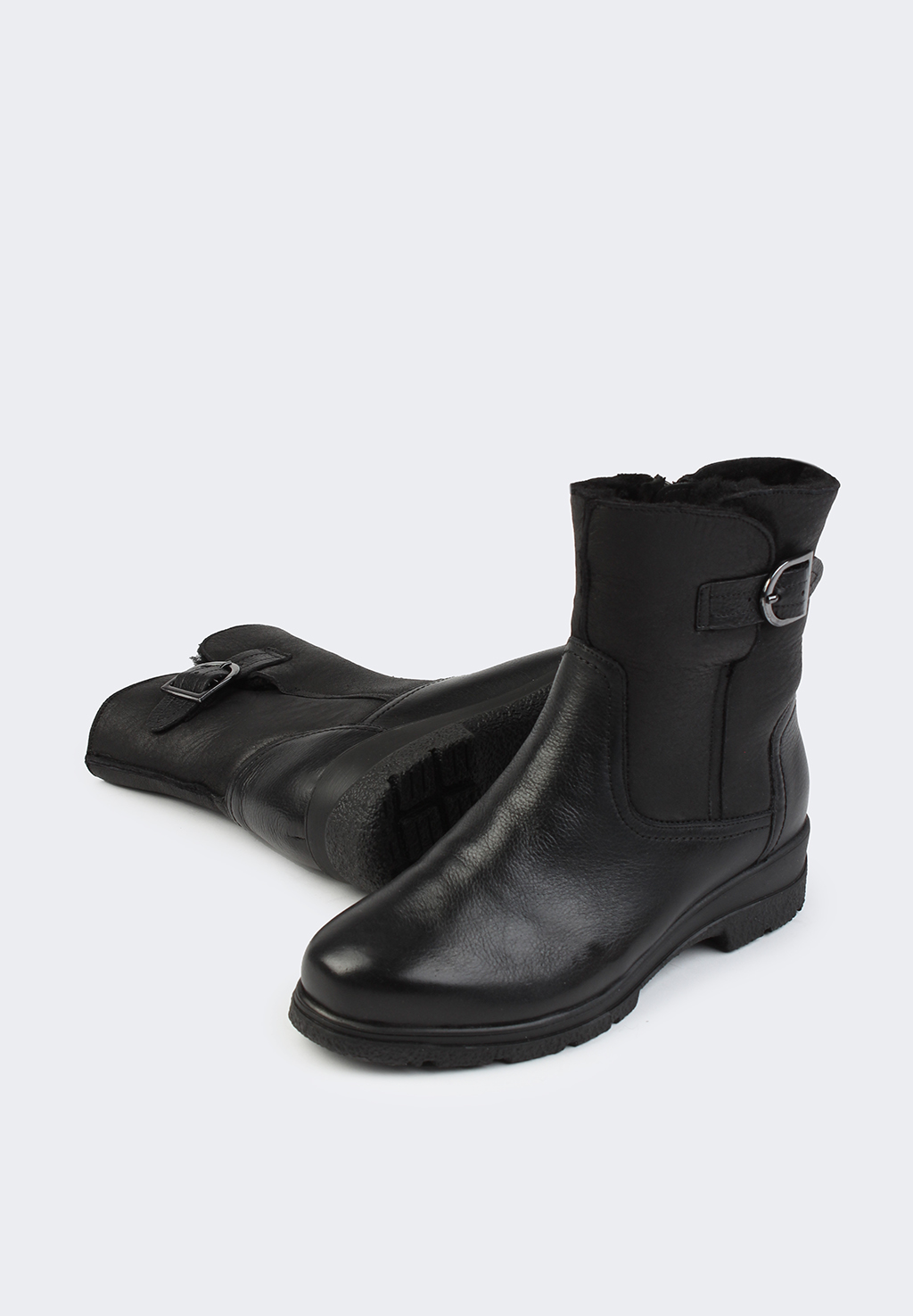 Mont chevalier biker boot for women hot sale in black