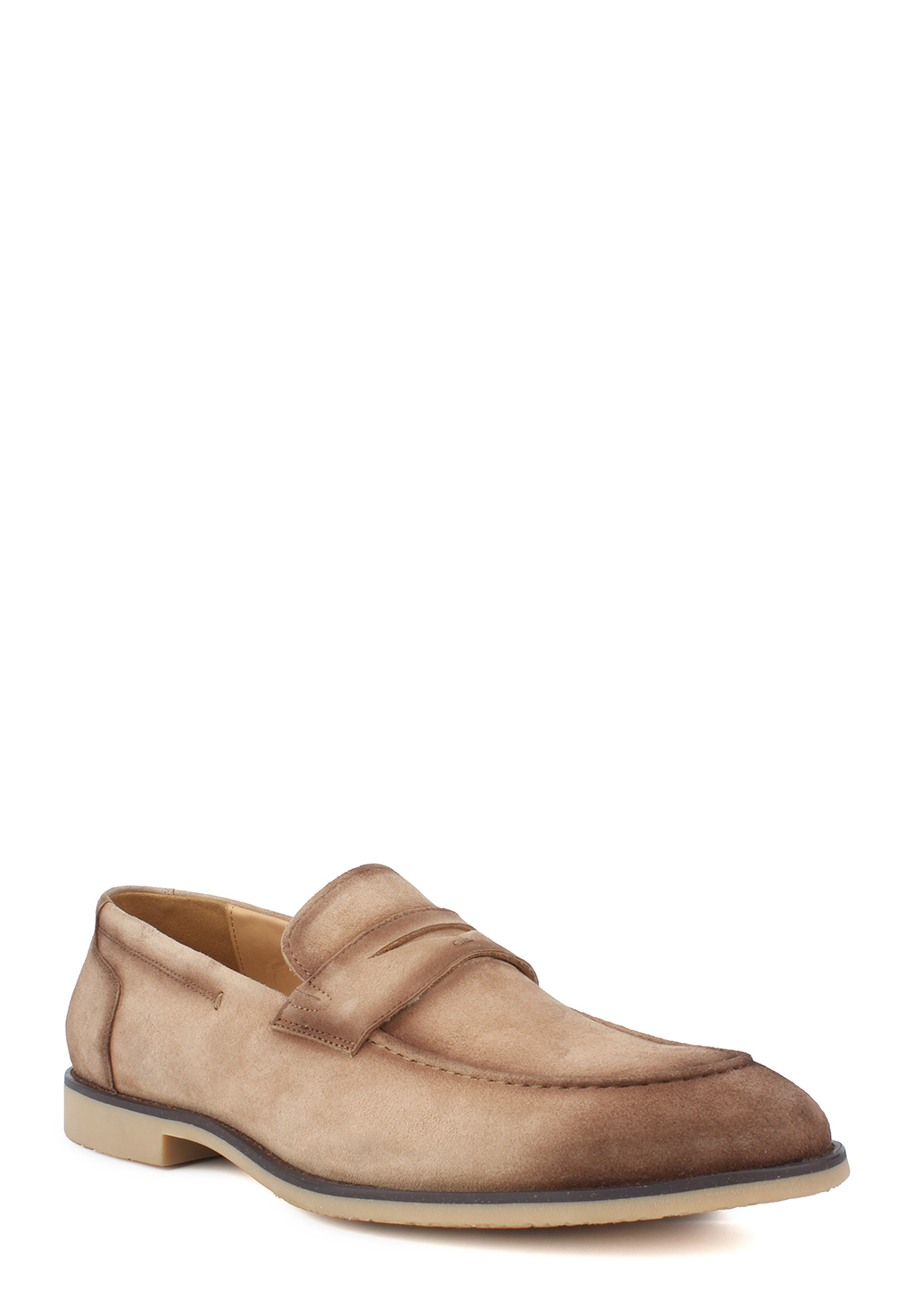 Мужские лоферы El' Rosso, светло-коричневый, из натурального велюра