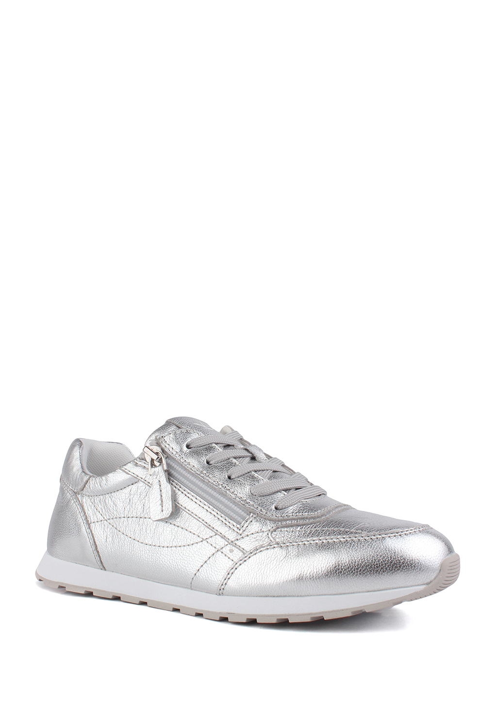 Женские кроссовки Caprice, серебряный, из натуральной кожи