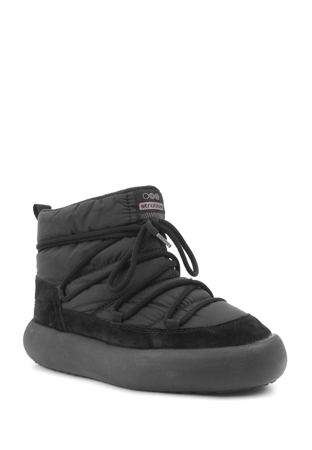 Стильные женские дутики Strobbs, черный, из текстиля