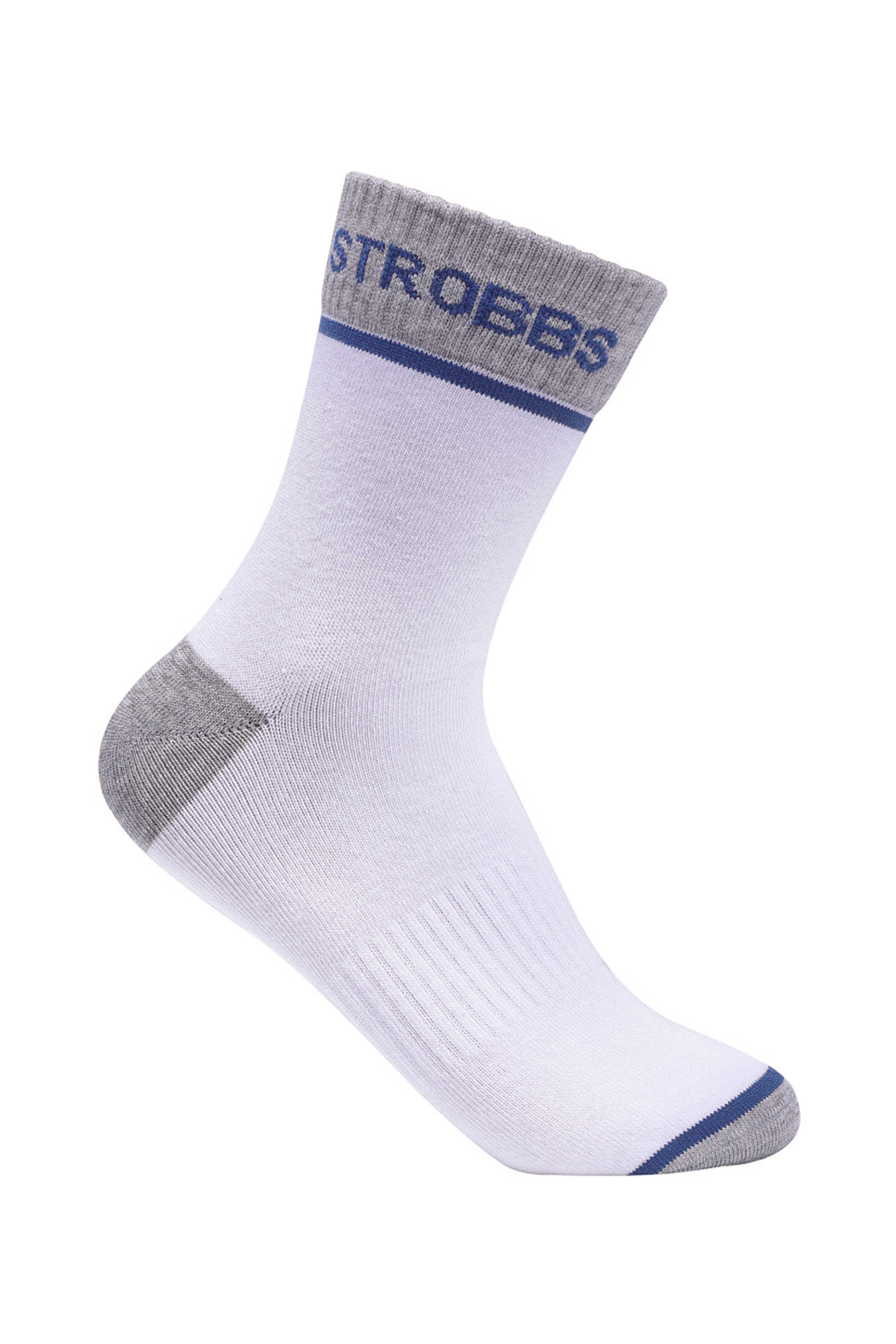 Термоноски унисекс Strobbs, белый, серый